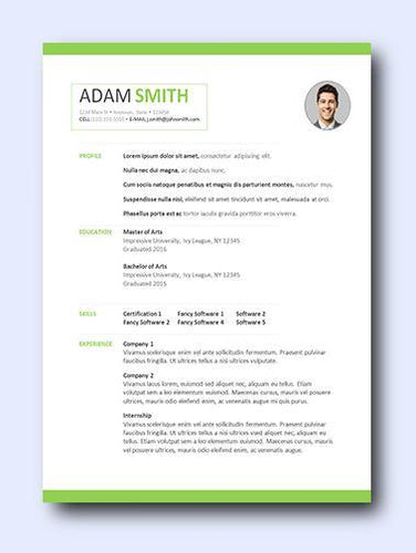 tree green resume template