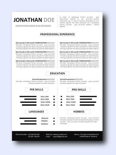 simply right resume template