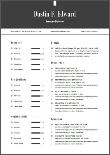 all in one elegant resume template
