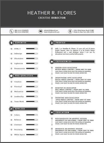 all in one timeless resume template