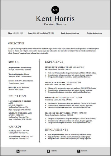 incredible single page resume template