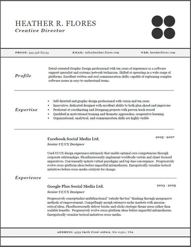 3 pages clear view resume template