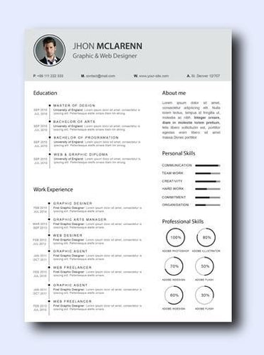 smoke gray resume template