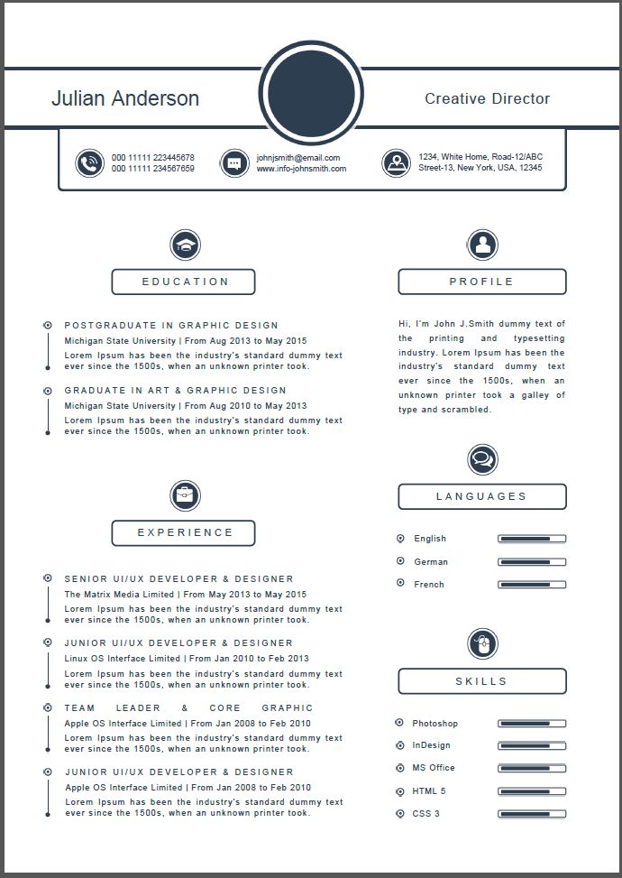 Super Clean | Resume Template | Popular Resume – PopularResume