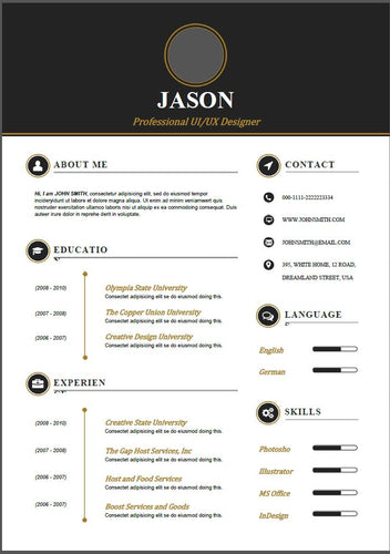 the elegant resume template