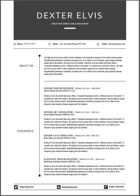 two pages powerful resume template